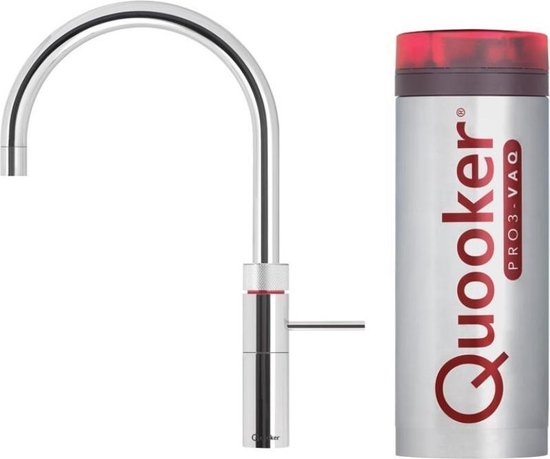 Quooker Fusion PRO3-VAQ Round Steel 3 in 1