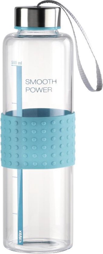 Xavax Glazen drinkfles Smooth Power, 0,5 l, turquoise